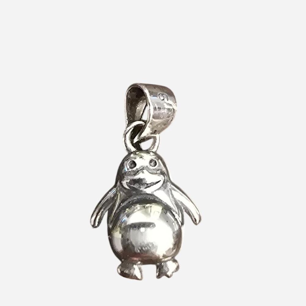 Waddle Your Way Into Style! Sterling Silver Penguin Pendant Small